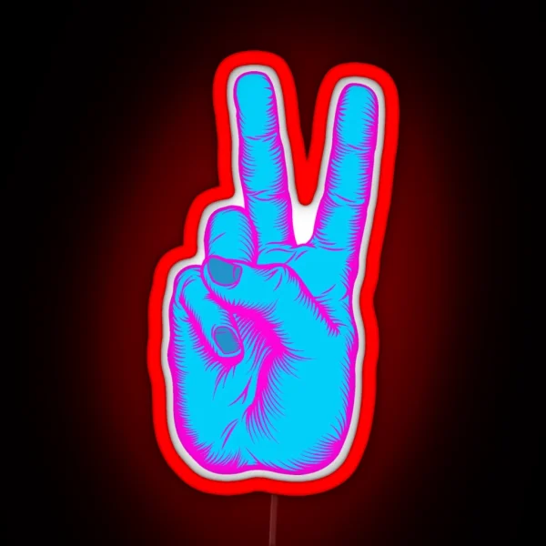 Peace Sign RGB Neon Sign