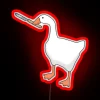 peace was never an option goose meme rgb neon sign red