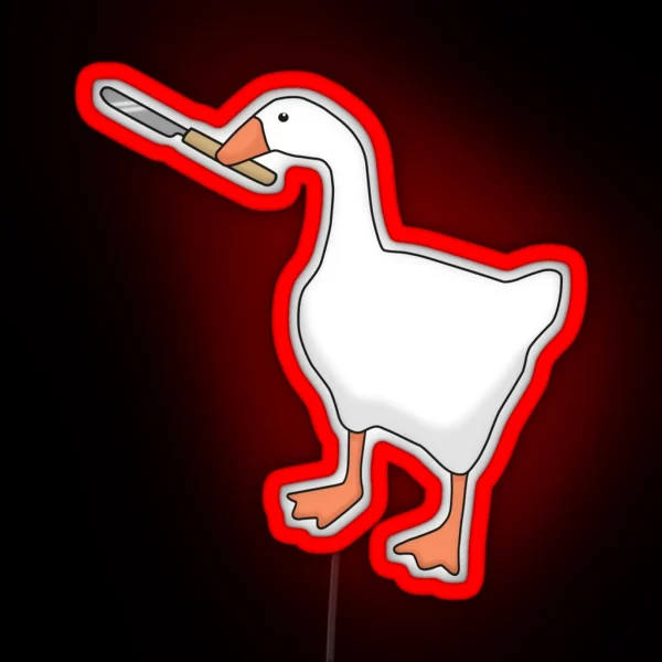 Peace Was Never An Option Goose Meme RGB Neon Sign
