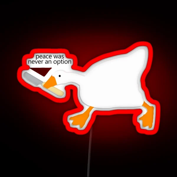 Peaceful Goose RGB Neon Sign