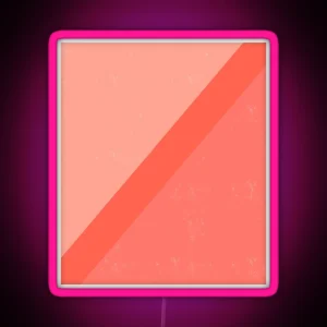 Peach Painterly Roller Brush Style Geometric RGB Neon Sign