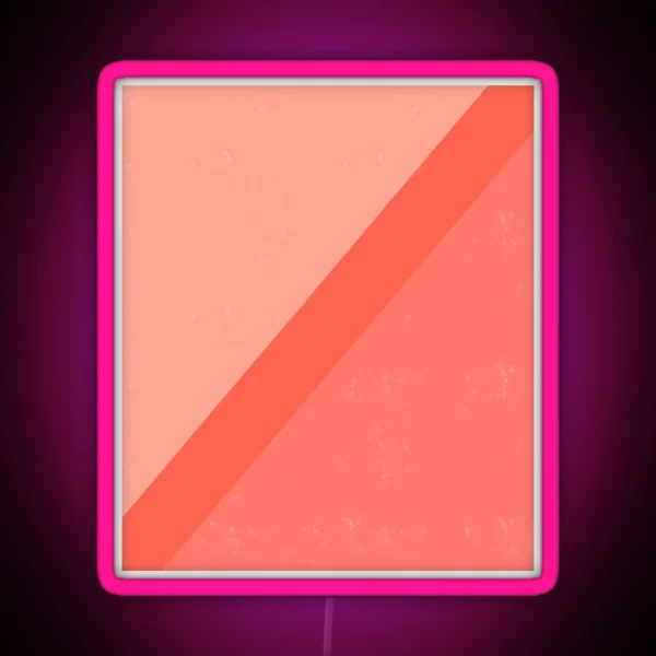 Peach Painterly Roller Brush Style Geometric RGB Neon Sign