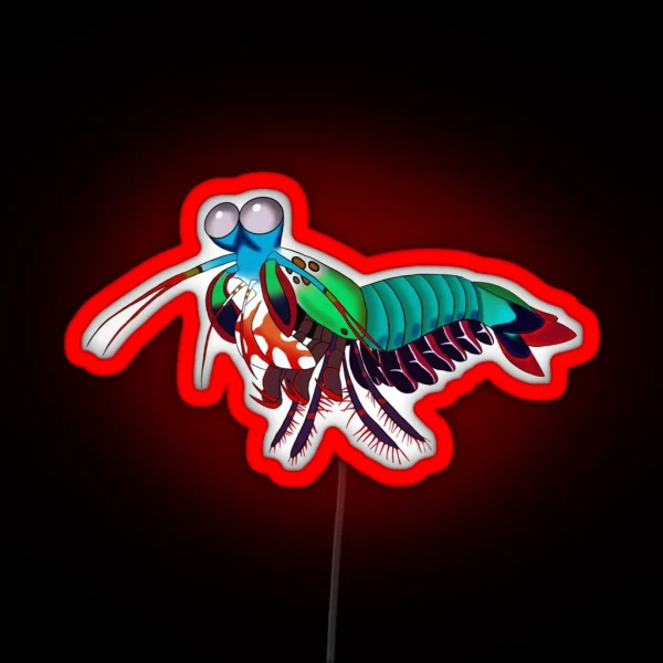 Peacock Mantis Shrimp RGB Neon Sign