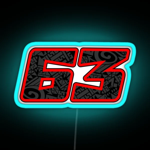 Pecco Bagnaia 63 RGB Neon Sign