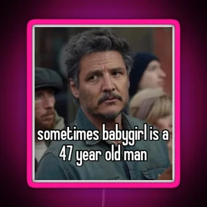 Pedro Pascal Meme RGB Neon Sign