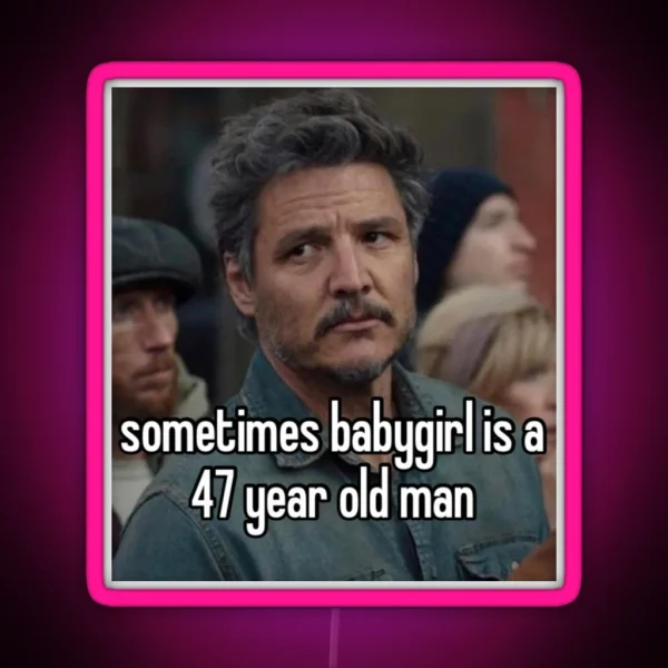 Pedro Pascal Meme RGB Neon Sign