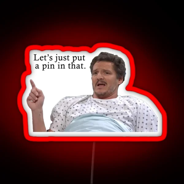 Pedro Pascal SNL Let S Just Put A Pin In That RGB Neon Sign