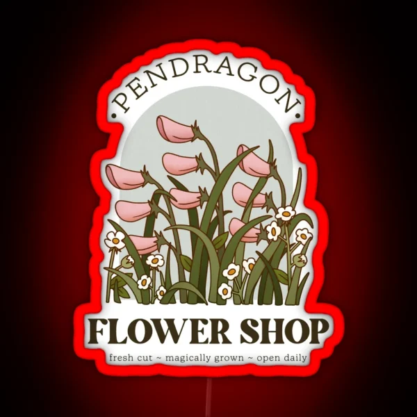 Pendragon Flower Shop Howl S Moving Castle RGB Neon Sign