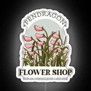 Pendragon Flower Shop Howl S Moving Castle Inspired Design RGB Neon Sign