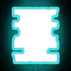 RGB Neon Sign Saying 'People Play With My Feelings Everyday' in Blue