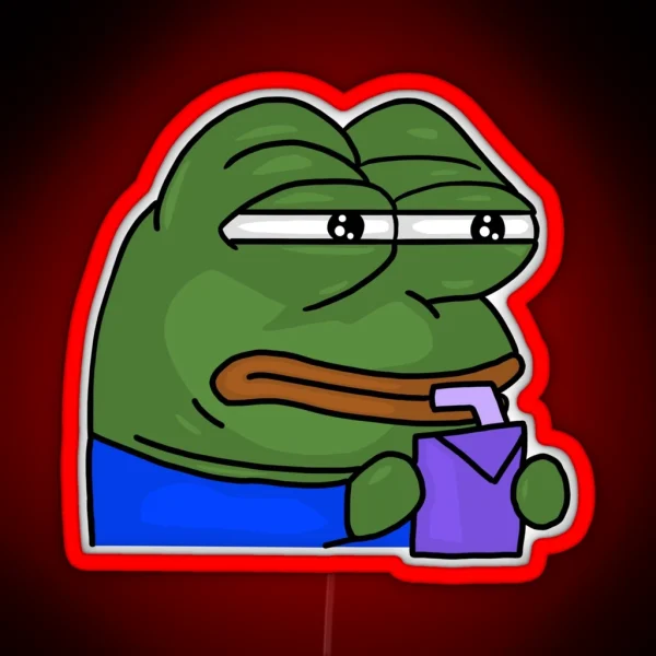 Pepe Hmmm Sip RGB Neon Sign