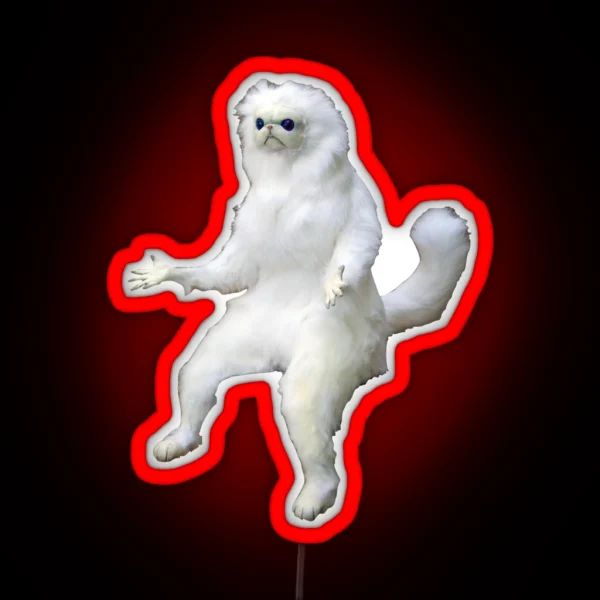 Persian Cat Room Guardian RGB Neon Sign