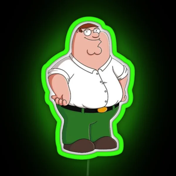 Peter Griffin There S A Message In My Alpha Bits It RGB Neon Sign