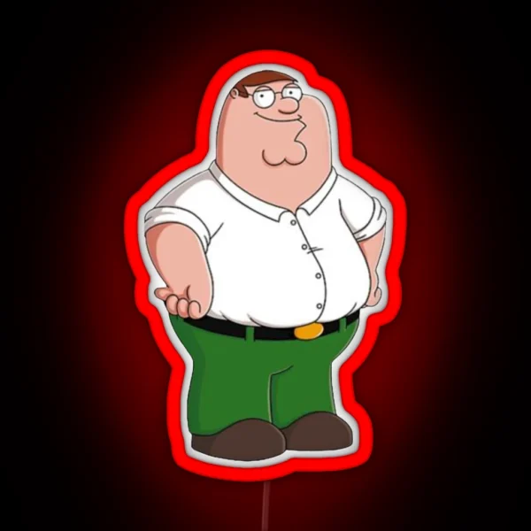 Peter Griffin There S A Message In My Alpha Bits It RGB Neon Sign