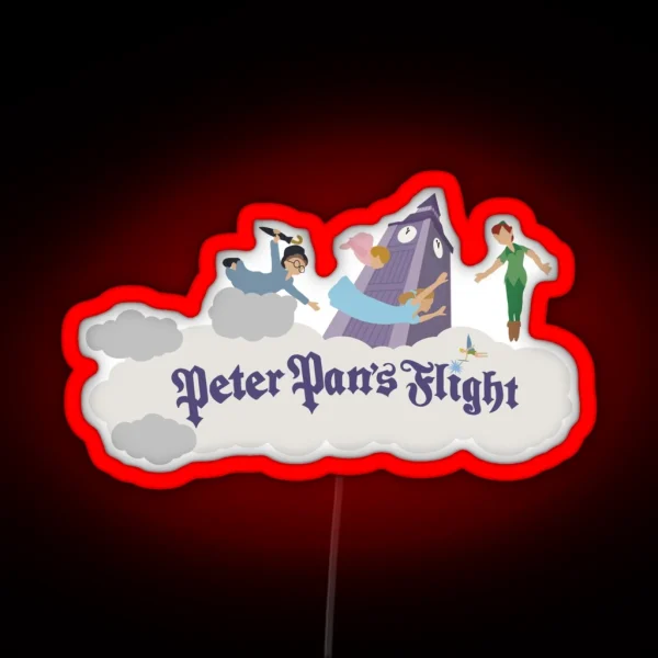 Peter Pan S Flight Ride RGB Neon Sign