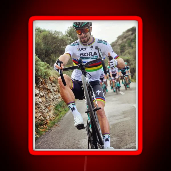 Peter Sagan Wheelie RGB Neon Sign