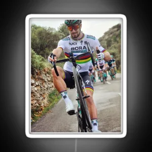 Peter Sagan Wheelie RGB Neon Sign