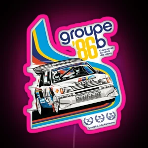 Peugeot 205 Turbo Rally Andx27 86 RGB Neon Sign