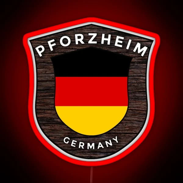 Pforzheim Germany Emblem Flag RGB Neon Sign