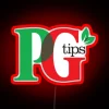 rgb neon sign pg tips red lighting