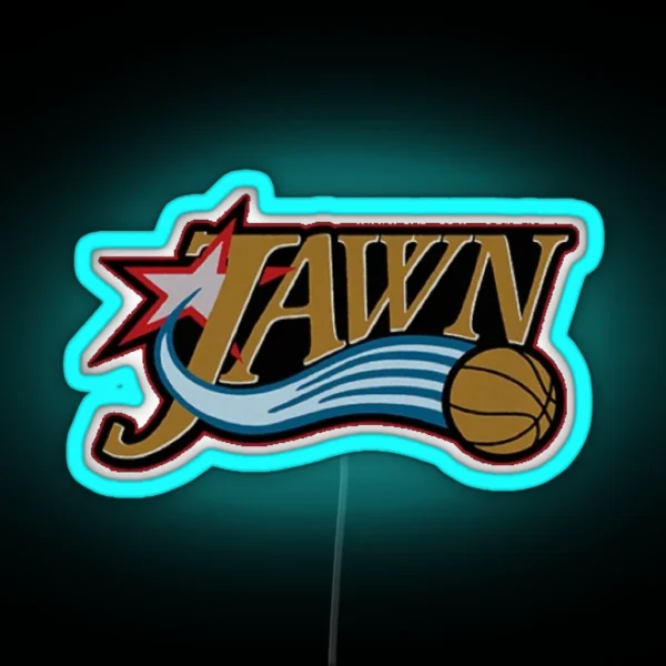 Philadelphia 76ers Jawn RGB Neon Sign