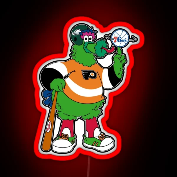 Phillie Phanatic All Sports RGB Neon Sign