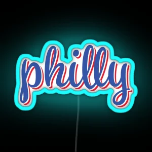 Philly In Sixers Colors RGB Neon Sign