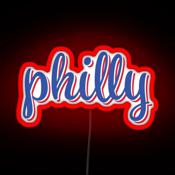 Philly In Sixers Colors RGB Neon Sign