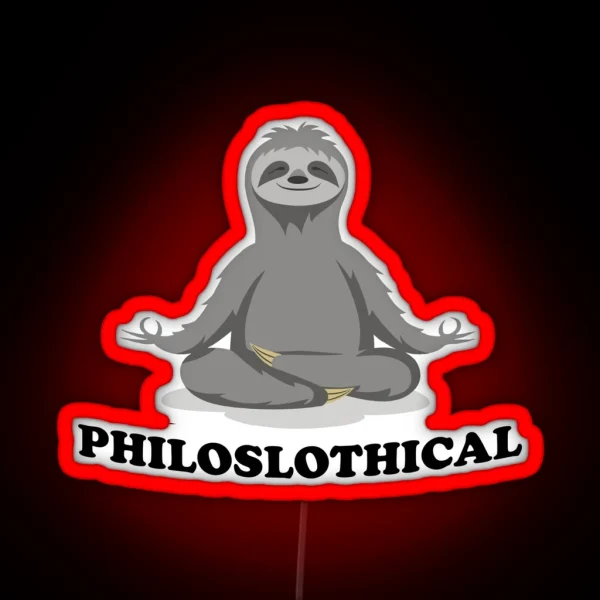 Philosophical Philosophical Sloth RGB Neon Sign