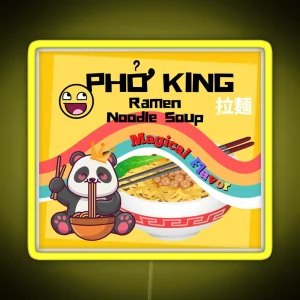 Pho King Ramen Noodle Soup RGB Neon Sign