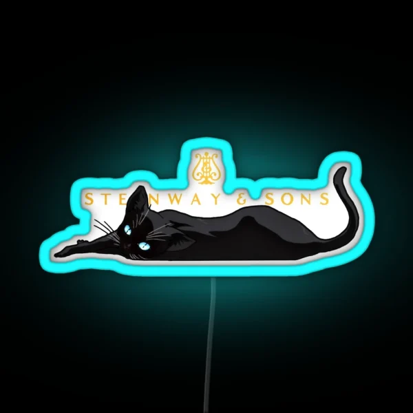 Piano Cat RGB Neon Sign
