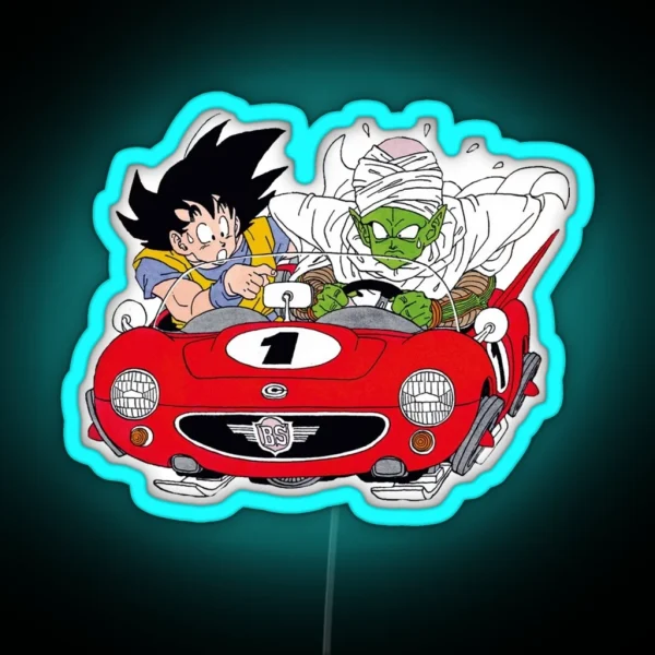 Piccolo And Goku Go To Driving School Led RGB Neon Sign