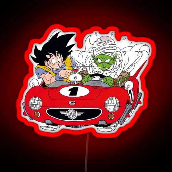 Piccolo And Goku Go To Driving School Led RGB Neon Sign