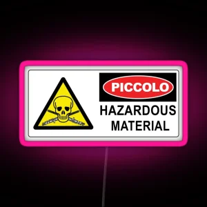 Piccolo Hazardous Material Warning RGB Neon Sign