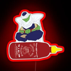 Piccolo Meditates Over Sriracha RGB Neon Sign