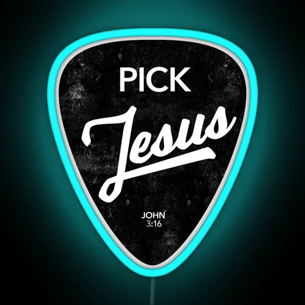 Pick Jesus Christian Design RGB Neon Sign