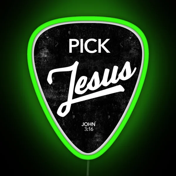 Pick Jesus Christian Design RGB Neon Sign