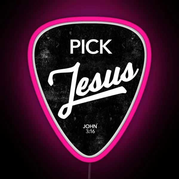 Pick Jesus Christian Design RGB Neon Sign