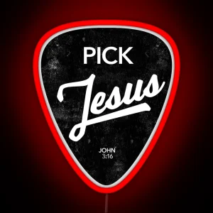 Pick Jesus Christian Design RGB Neon Sign