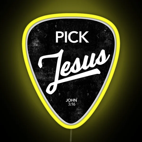 Pick Jesus Christian Design RGB Neon Sign
