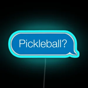 Pickleball Blue Text Message RGB Neon Sign