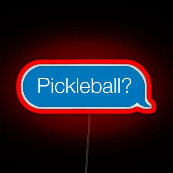 Pickleball Blue Text Message RGB Neon Sign