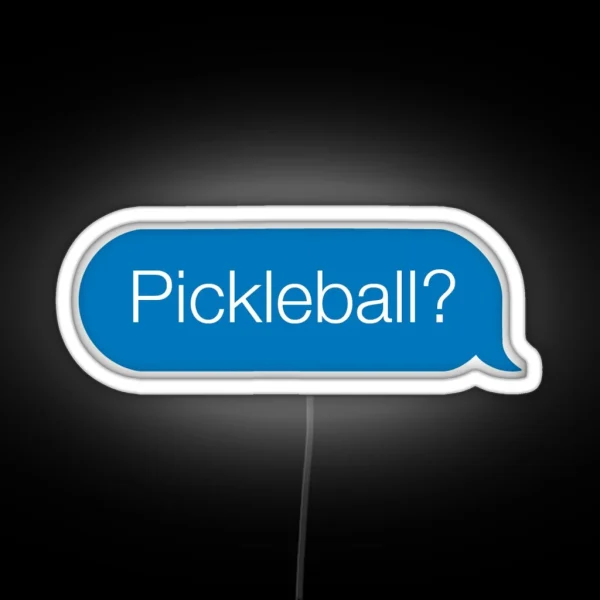 Pickleball Blue Text Message RGB Neon Sign