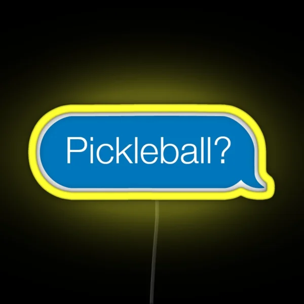 Pickleball Blue Text Message RGB Neon Sign