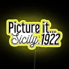 Neon Sign in 1922 Sicily with RGB Yellow Lighting