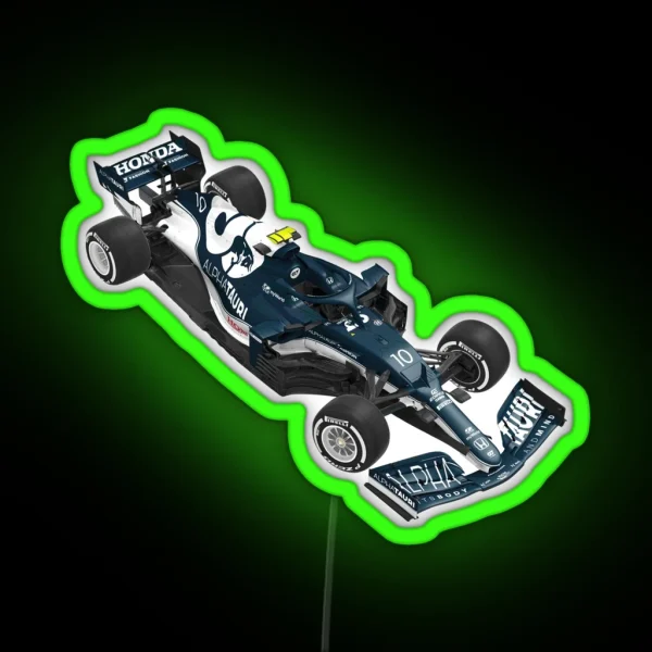 Pierre Gasly F1 2021 Alphatauri Car Design RGB Neon Sign