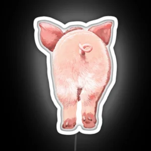 Pig Butt In Pink RGB Neon Sign