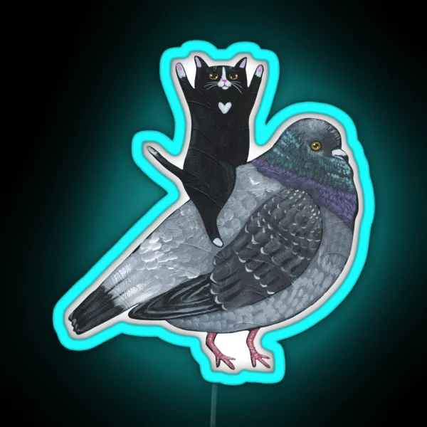 Pigeon Ride RGB Neon Sign