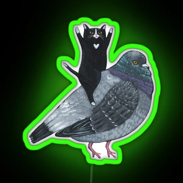 Pigeon Ride RGB Neon Sign