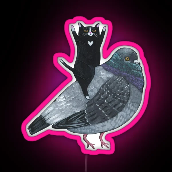 Pigeon Ride RGB Neon Sign
